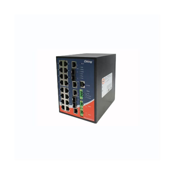 Oring Networking Industrial 20-port managed Ethernet switch w/16x RJ45+ 4x Combo Ports IGS-P9164GC-LV - main